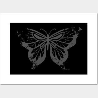 BUTTERFLY dark Gray, Logo Posters and Art